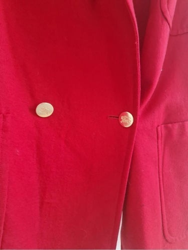 Vintage Burberry röd kappa – ikonisk, lyxig och tidlös