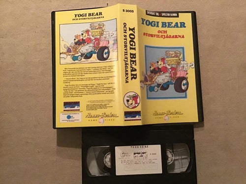 YOGI BEAR OCH STORVILTJÄGARNA VHS SVENSKT TAL HANNA BARBERA