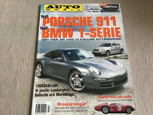 AUTOMOBIL NR 7 2004 PORSCHE 911,BMW 1SERIE,LAMBORGHINI,MERCEDES SLK,MILLE MIGLIA
