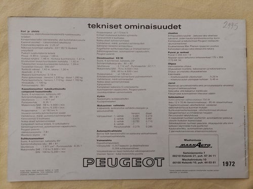 Peugeot 504 1972 _ på finska