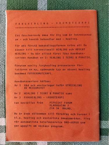 Färghealing Kromoterapi av Sven-Arne Silve