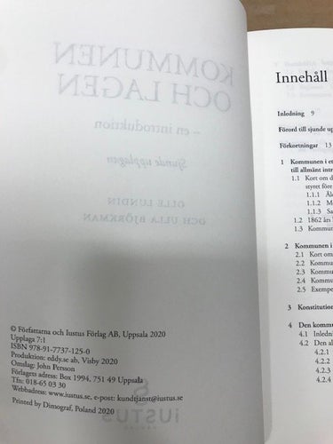 Kommunen och lagen: en introduktion av Olle Lundin, Ulla Björkman