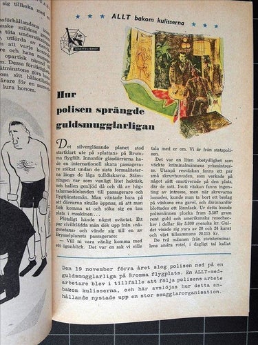 Allt 1950/1 Sven Jerring, Mussolini, Rommel, smuggling, barn i ruiner, boxning
