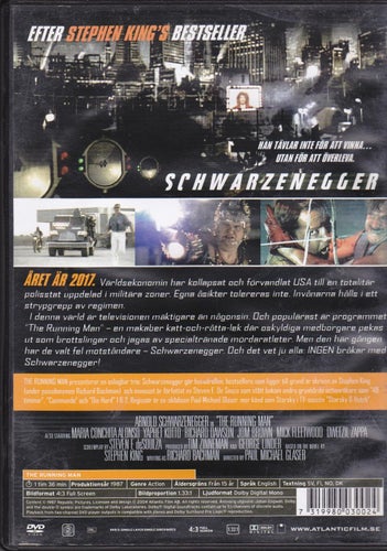 DVD / The Running Man / Arnold Schwarzenegger, Maria Conchita Alonso