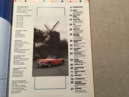 AUTOMOBIL NR 6 1991 ALFA MONSTER,MERCEDES 600 SEL,MGM,GINETTA,FIAT X1/9,CADILLAC