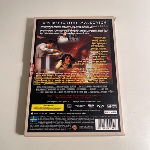 DVD - I Huvudet på John Malkovich. John Cusack