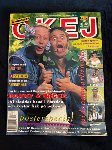 Tidningen OKEJ ! Nr 12 - 1993 .