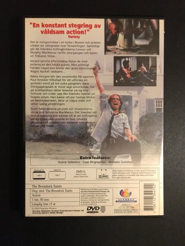 The Boondock Saints - DVD (2000)(Beg) Dafoe + Flanery + Reedus