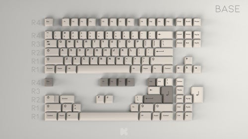 EnjoyPBT Ivory Keycaps (Base + Spacebars + International kit)