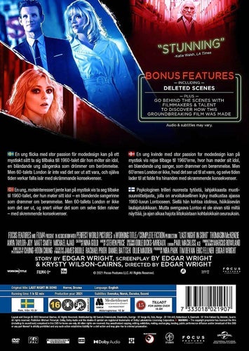 Last Night in Soho (DVD) med Thomasin McKenzie. NY & Inplastad!