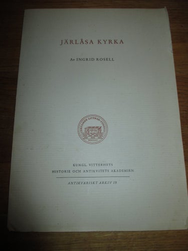 Järlåsa kyrka, Ingrid Rosell, dedikation från författaren