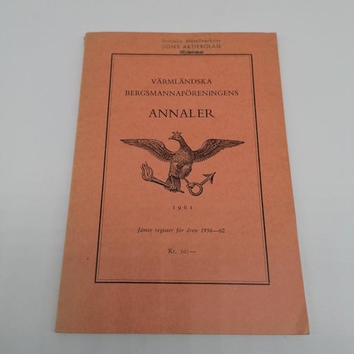 Värmländska bergsmannaföreningens annaler 1961
