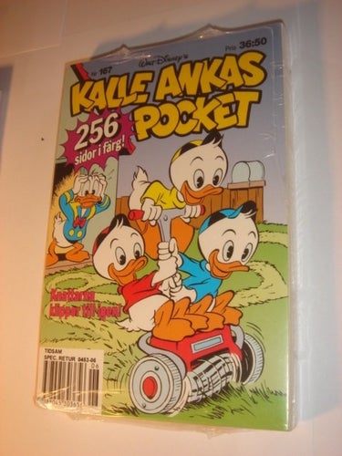 KALLE ANKAS POCKET 167 NY OLÄST INPLASTAD