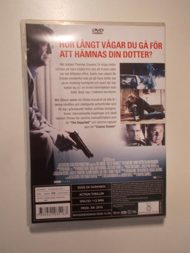 EDGE OF DARKNESS (2010) svensk DVD Mel Gibson