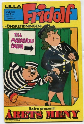 Lilla Fridolf 1974 nr 2 Familjen Flax , Tjalle Tvärvigg m PO