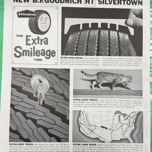 Tidningsutdrag 1959 B.F. Goodrich Tires