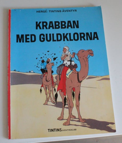 Tintin: Krabban med guldklorna av Hergé, tryckt i Belgien 1992