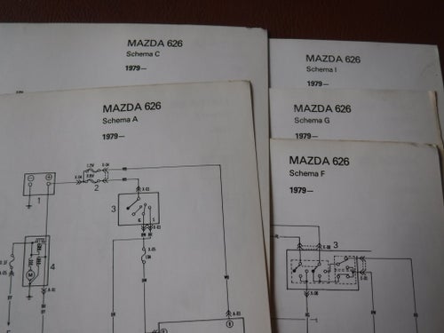 Elschema till Mazda 626, 1979.