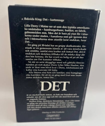 Stephen King – Det – Första kartonnerade upplagan 1987 – Legenda
