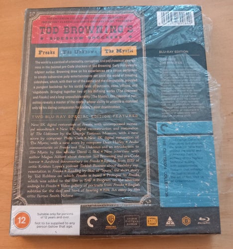 Tod Browning's: Freaks / The Unknown / The Mystic - Criterion(2-disc Blu-ray)