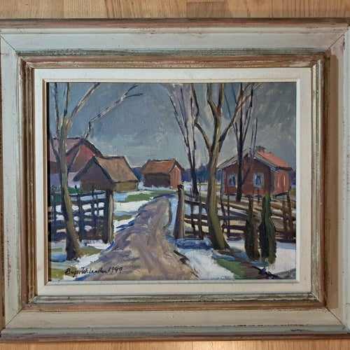 BIRGER WELANDER-Oljemålning på duk-Signerad och daterad Birger Welander 1949
