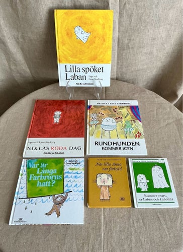Bokpaket: Barnböcker av Inger och Lasse Sandberg, Spöket Laban, Rundhunden m fl