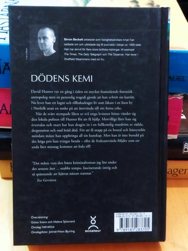 Dödens kemi - Simon Beckett. Bok. Very Fine plus