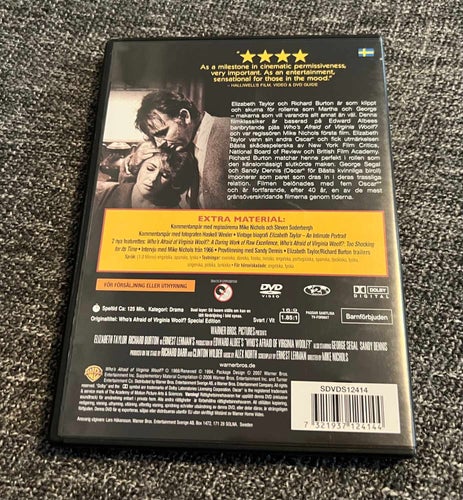 VEM ÄR RÄDD FÖR VIRGINIA WOOLF? (1966) SVENSK UTGÅVA I MKT FINT SKICK!