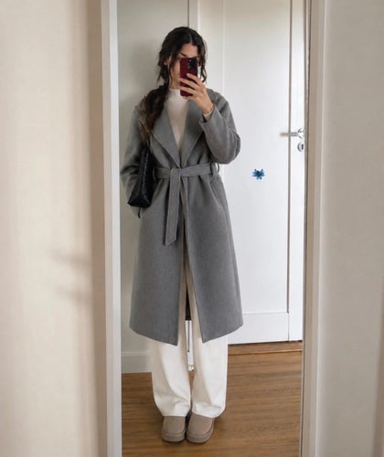 H&M grå kappa, storlek EUR 34