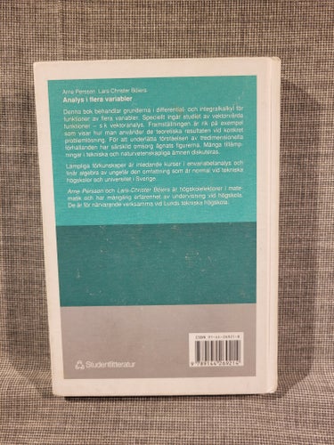 Analys i flera variabler av Arne Persson, Lars-Christer Böiers, 1988