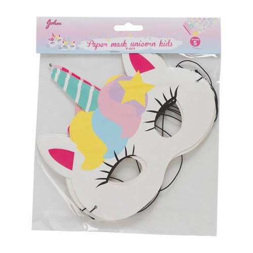 Pappersmask Paper Mask Unicorn Enhörning 6-Pack Ansiktsmask *NYTT*