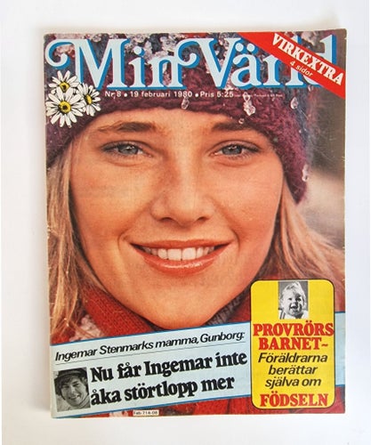 Min Värld tidning nr 8 1980 - Ingemar Stenmarks mamma Gunborg, Kaj Kindwall