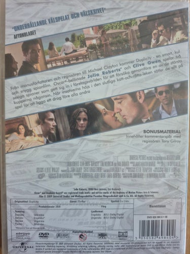 Duplicity (DVD) Ny/Inplastad