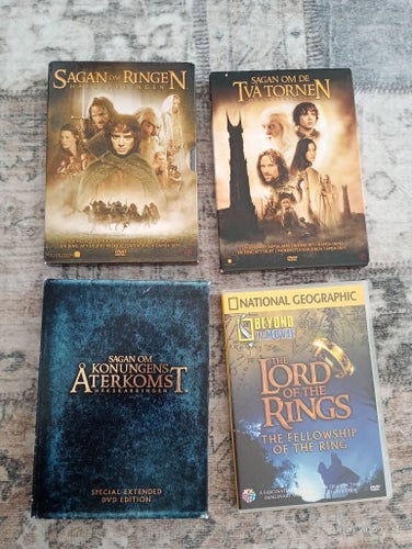 Lord of the Rings - HÄRSKARRINGEN tre filmer+ dokumentär, textade på svenska