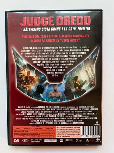 Judge Dredd (1995) Sylvester Stallone DVD