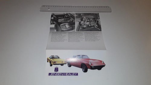 Jensen-Healey 2 sidor tryckt 1972? text engelska
