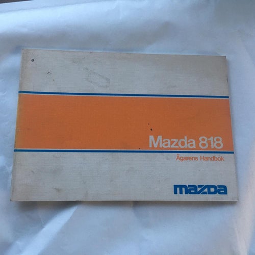 Mazda 818 svensk instruktionsbok tryckt juli 1977