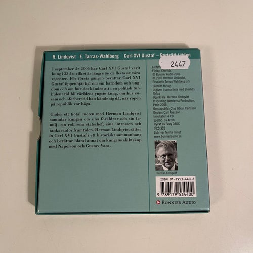 Ljudbok på CD - Herman Lindqvist - Carl XVI Gustaf - Porträtt i tiden.