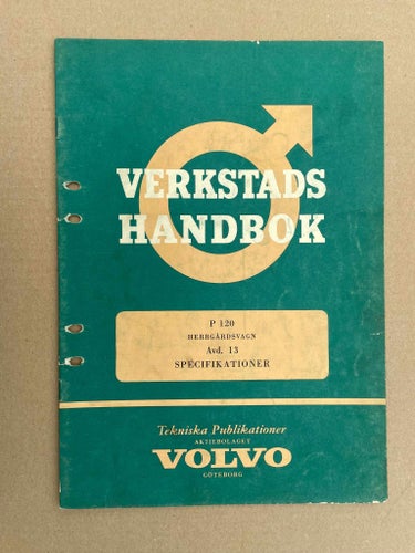 VOLVO Verkstadshandbok Amazon Herrgårdsvagn Specifikationer