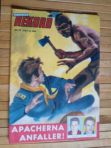 Tidningen Rekord 1958 N 19 Retro Sport Äventyr Nostalgi 50 tal Kult MC Guldpilen