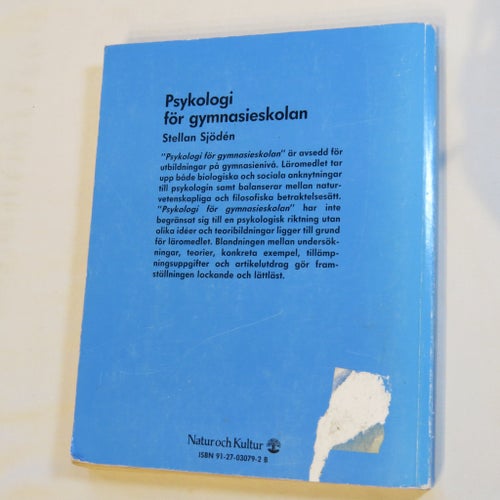 Psykologi för gymnasieskolan av Stellan Sjödén