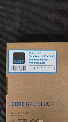 Alphacool Core Geforce RTX 4090 Founders Edition GPU-vattenblock med bakplatta