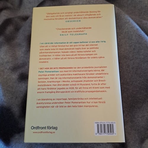 DET HÄR ÄR INTE PROPAGANDA av Peter Pomerantsev, 2019