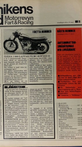 Teknikens Värld nr 11 1969: Ford 17 M, Volvo 142, Renault 16, Ford Capri