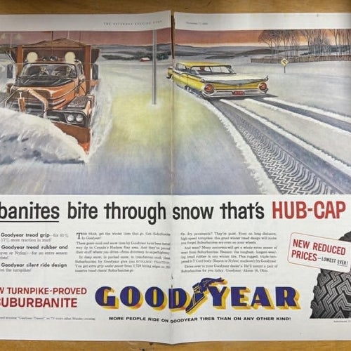 Tidningsutdrag 1959 Goodyear Tires