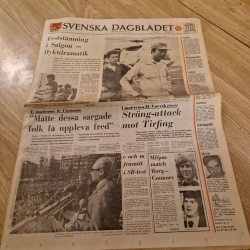Svenska Dagbladet 2 maj 1975