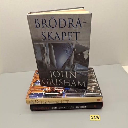 Johan Grisham x3 Bokpaket med hårdpärm - Se bilder för titlar