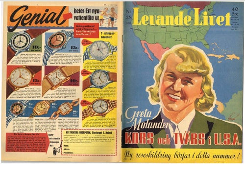 LEVANDE LIVET Nr 28 1952 (årgång 23) omslag: Greta Molander