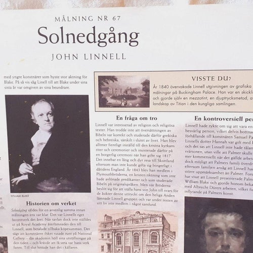 Solnedgång Konsttryck/konstfoto Konstnär John Linnell