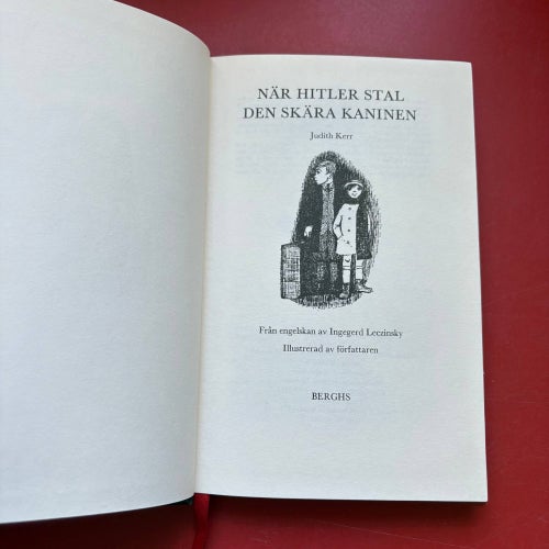 NÄR HITLER STAL DEN SKÄRA KANINEN Judith Kerr 1987
